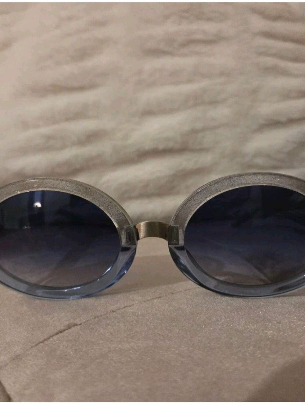 Wildfox Malibu Glitter Round Sunglasses - Silver Glitter & Blue Gradient - Picture 10 of 16